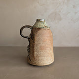 Handmade Studio Pottery Vase with Squiggle Handle