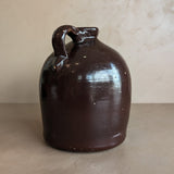 Antique Brown Glazed Stoneware Pitcher