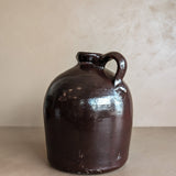 Antique Brown Glazed Stoneware Pitcher