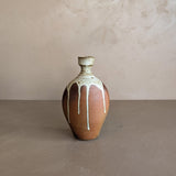 Handmade Studio Pottery Drip Glaze Vase