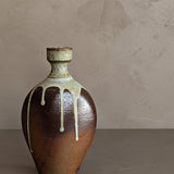 Handmade Studio Pottery Drip Glaze Vase