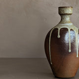 Handmade Studio Pottery Drip Glaze Vase