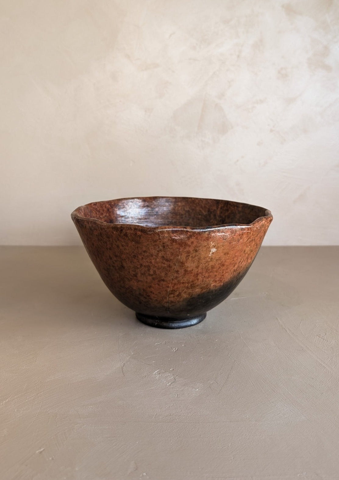 Handmade Mexican Wavy Rimmed Pottery Bowl