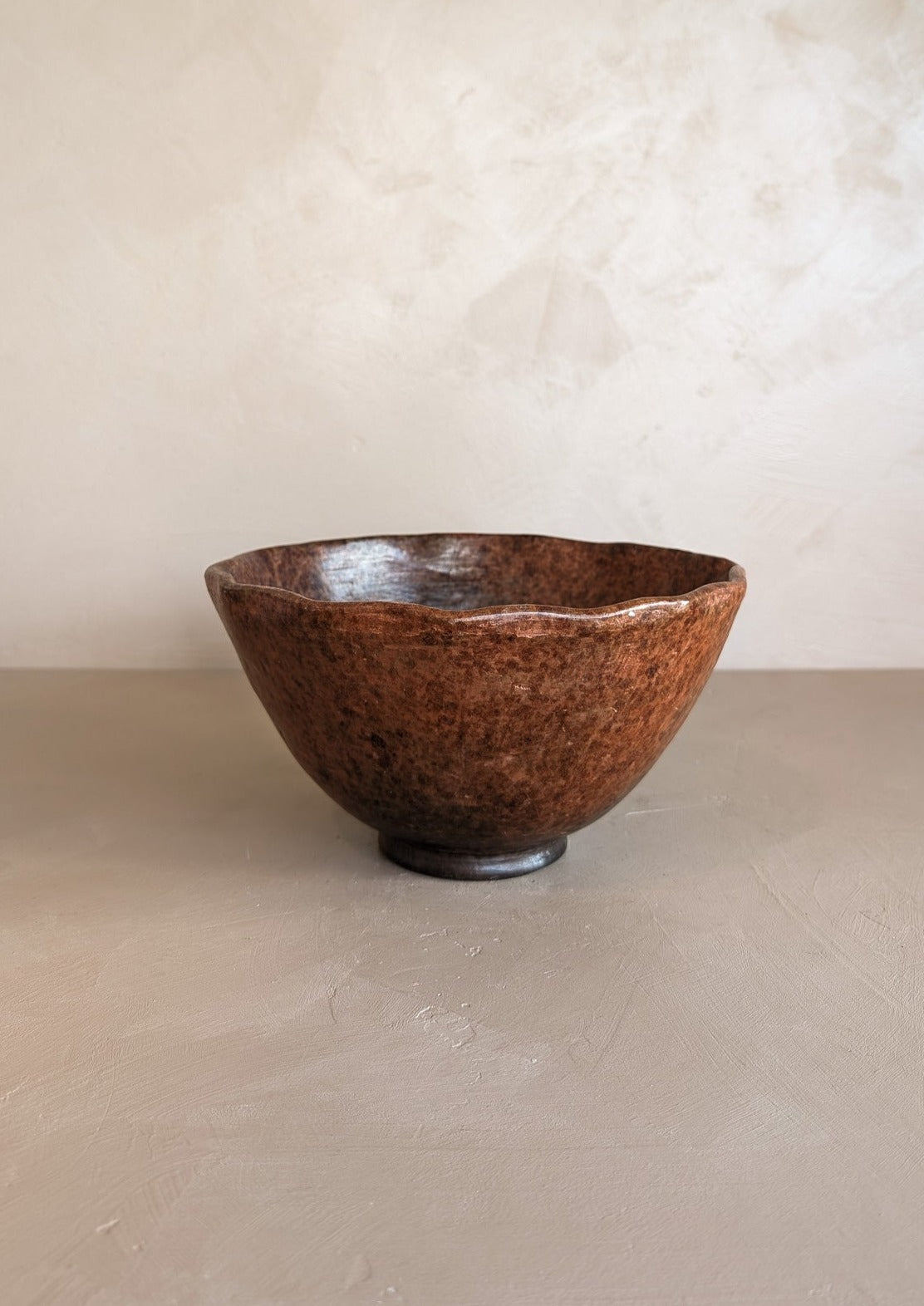 Handmade Mexican Wavy Rimmed Pottery Bowl