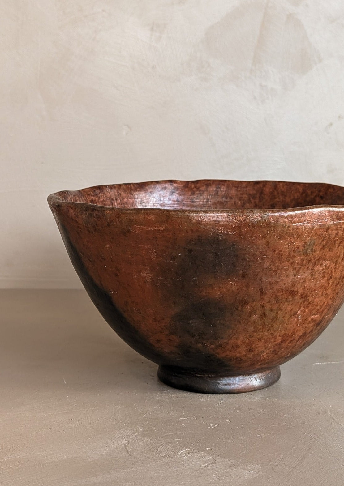 Handmade Mexican Wavy Rimmed Pottery Bowl