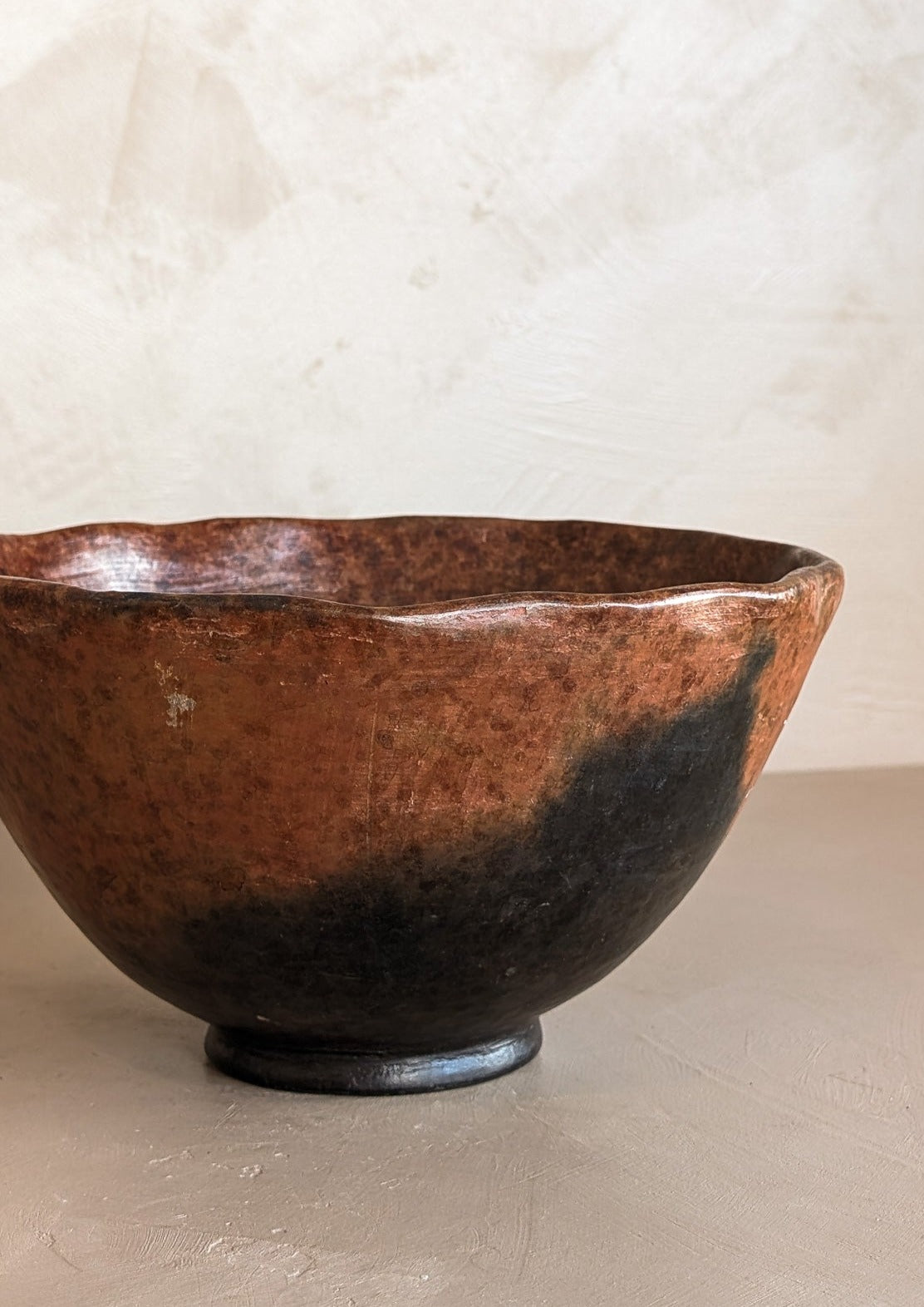 Handmade Mexican Wavy Rimmed Pottery Bowl