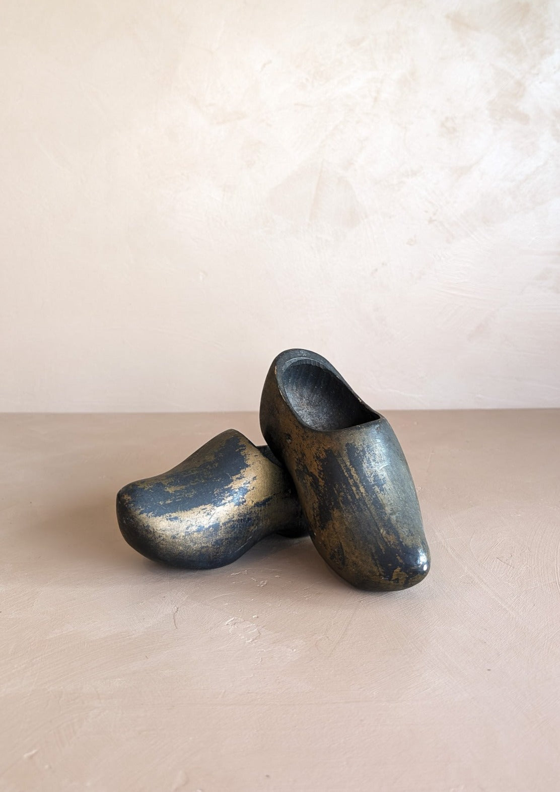 Pair of Signed 1956 Miniature Dutch Wooden Clogs