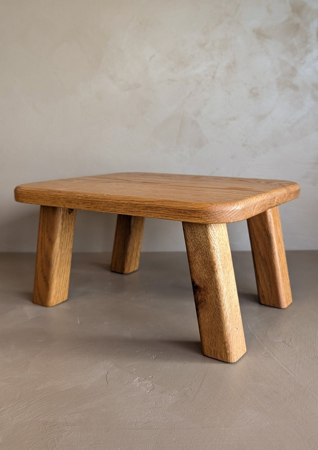 Handmade Minimalist Oak Stool