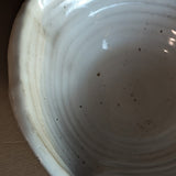 Signed Creamy Speckled Freeform Studio Pottery Bowl