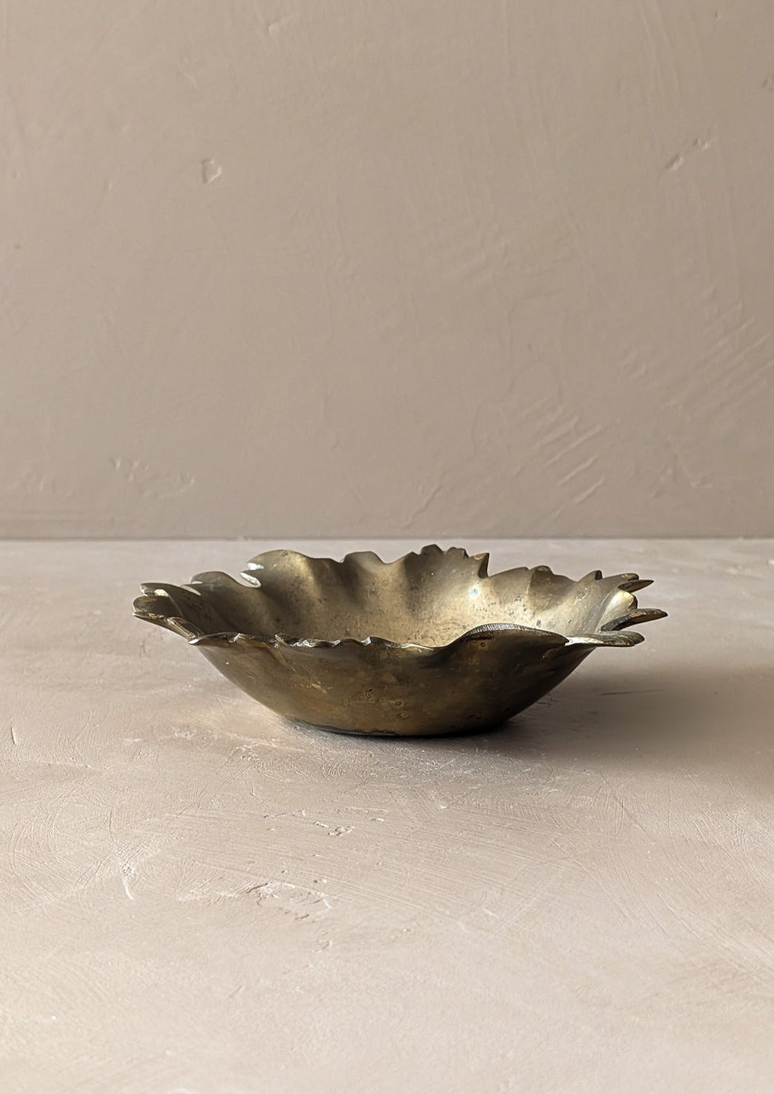 Vintage Freeform Brass Bowl