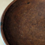 Vintage Hand-turned Wooden Butter/Dough Bowl with Butter Paddle