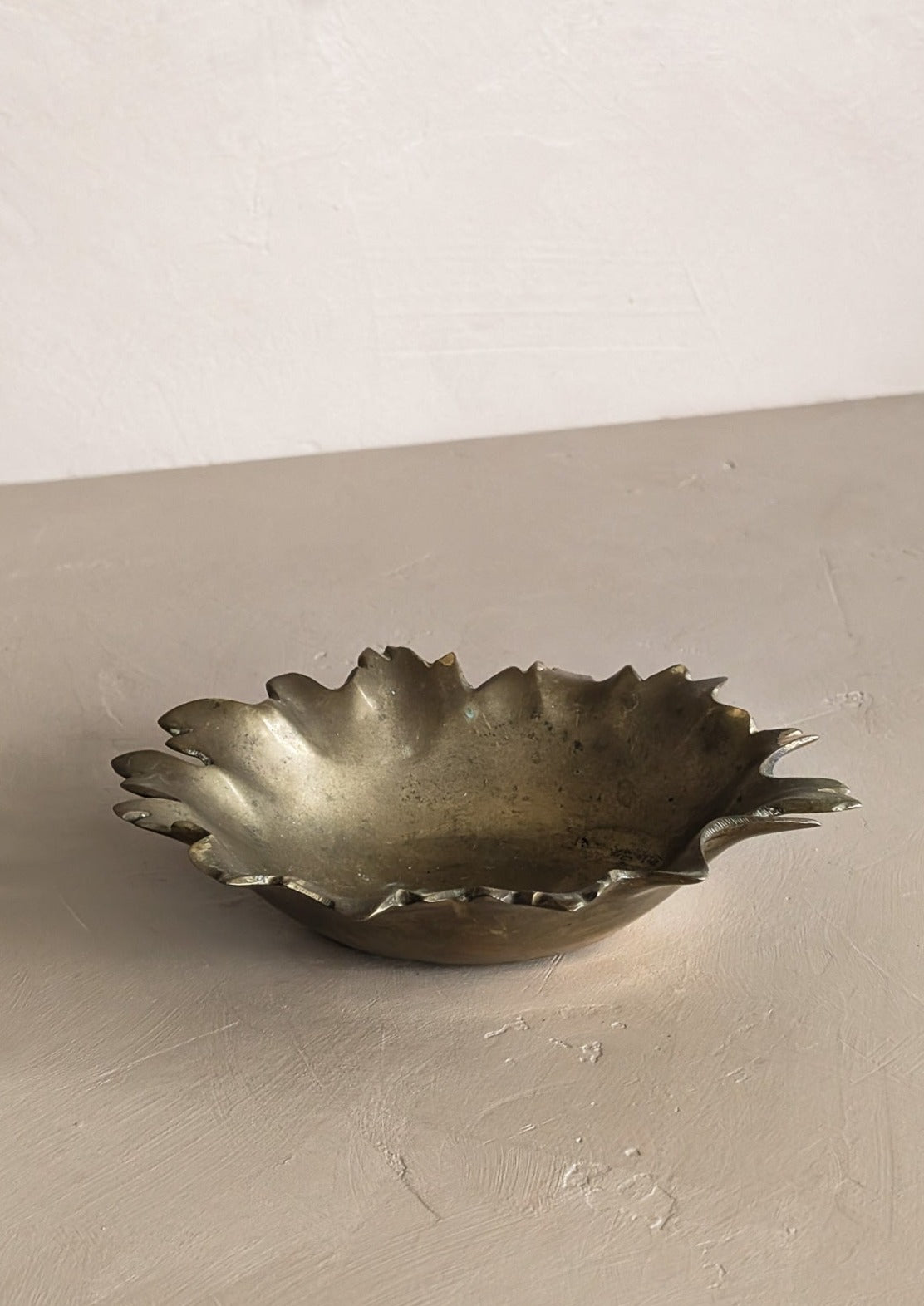 Vintage Freeform Brass Bowl