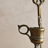 Vintage Brass Victorian-Style Candle Wick Snuffer with Stand