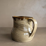 Handmade Swirled Drip Glaze Pottery Pitcher