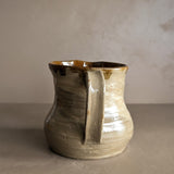 Handmade Swirled Drip Glaze Pottery Pitcher