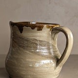 Handmade Swirled Drip Glaze Pottery Pitcher