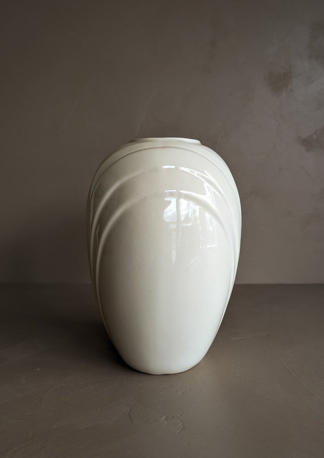 Vintage Postmodern Cream Vase