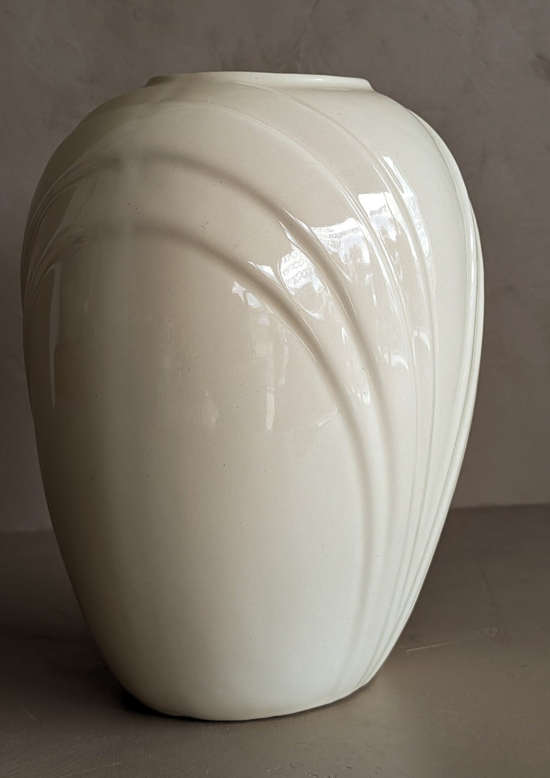 Vintage Postmodern Cream Vase