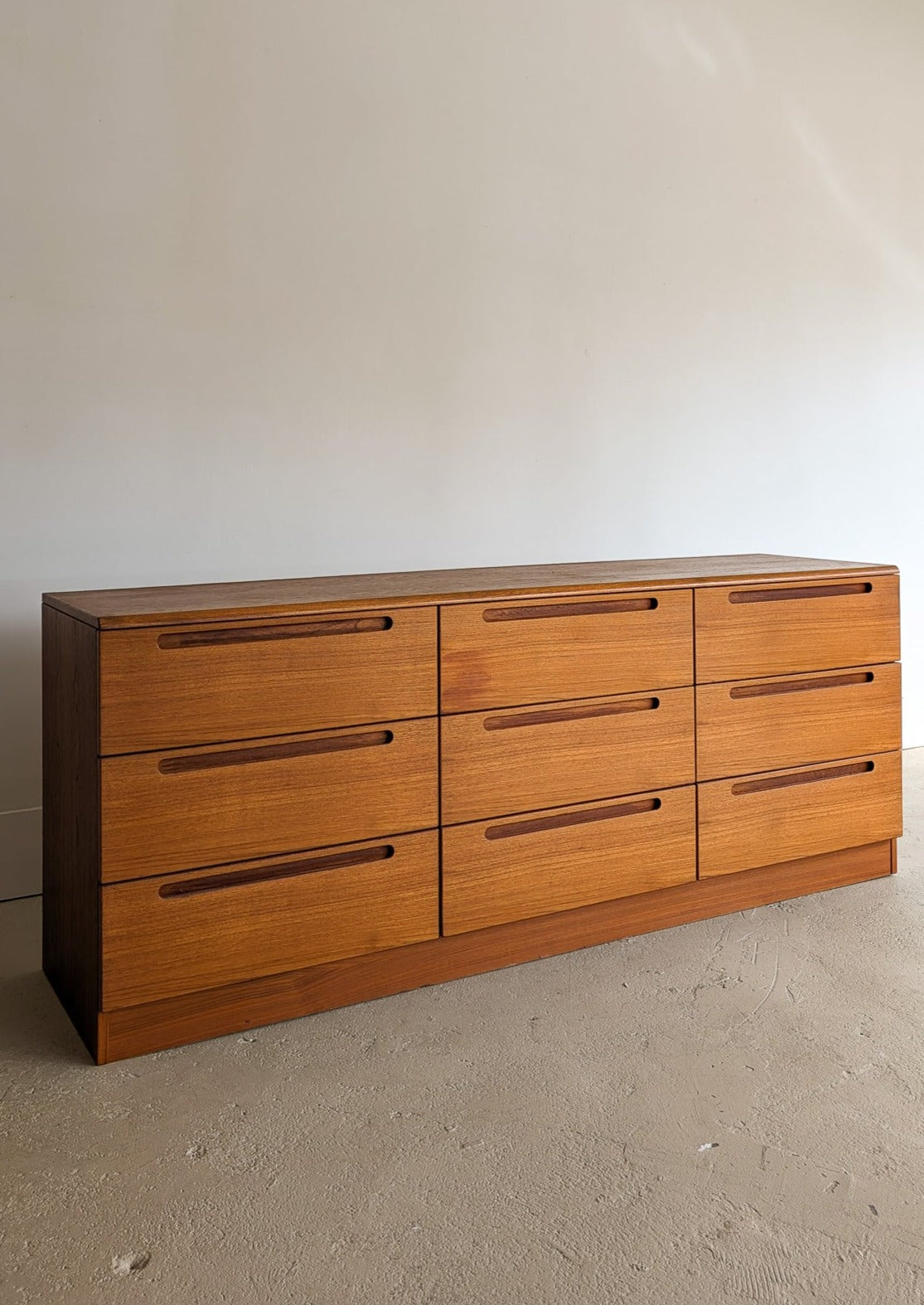 Vintage Jesper Teak Nine-Drawer Dresser