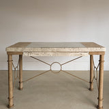 Vintage Postmodern Faux Coral and Metal Desk