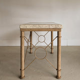 Vintage Postmodern Faux Coral and Metal Desk