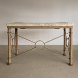 Vintage Postmodern Faux Coral and Metal Desk