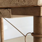 Vintage Postmodern Faux Coral and Metal Desk
