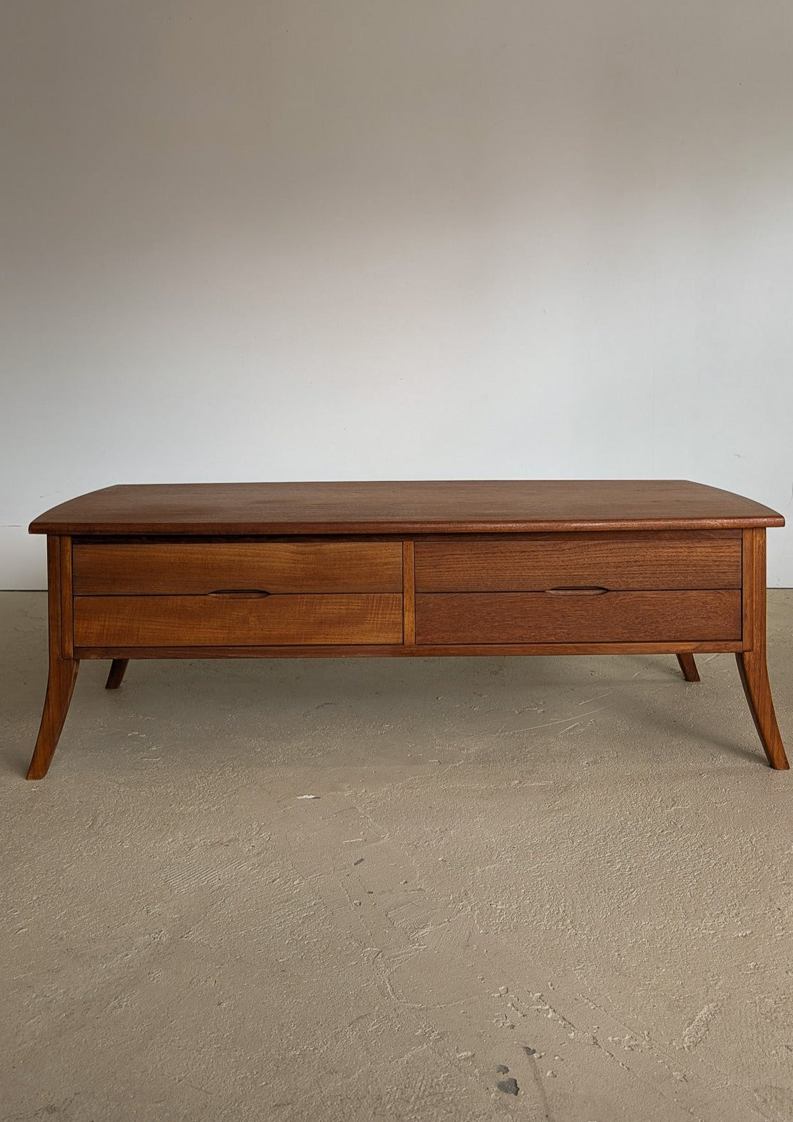 Rare Vintage Teak Vejle Stole Møbelfabrik Coffee Table with Drawers