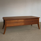 Rare Vintage Teak Vejle Stole Møbelfabrik Coffee Table with Drawers