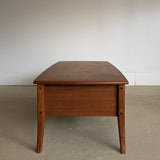 Rare Vintage Teak Vejle Stole Møbelfabrik Coffee Table with Drawers