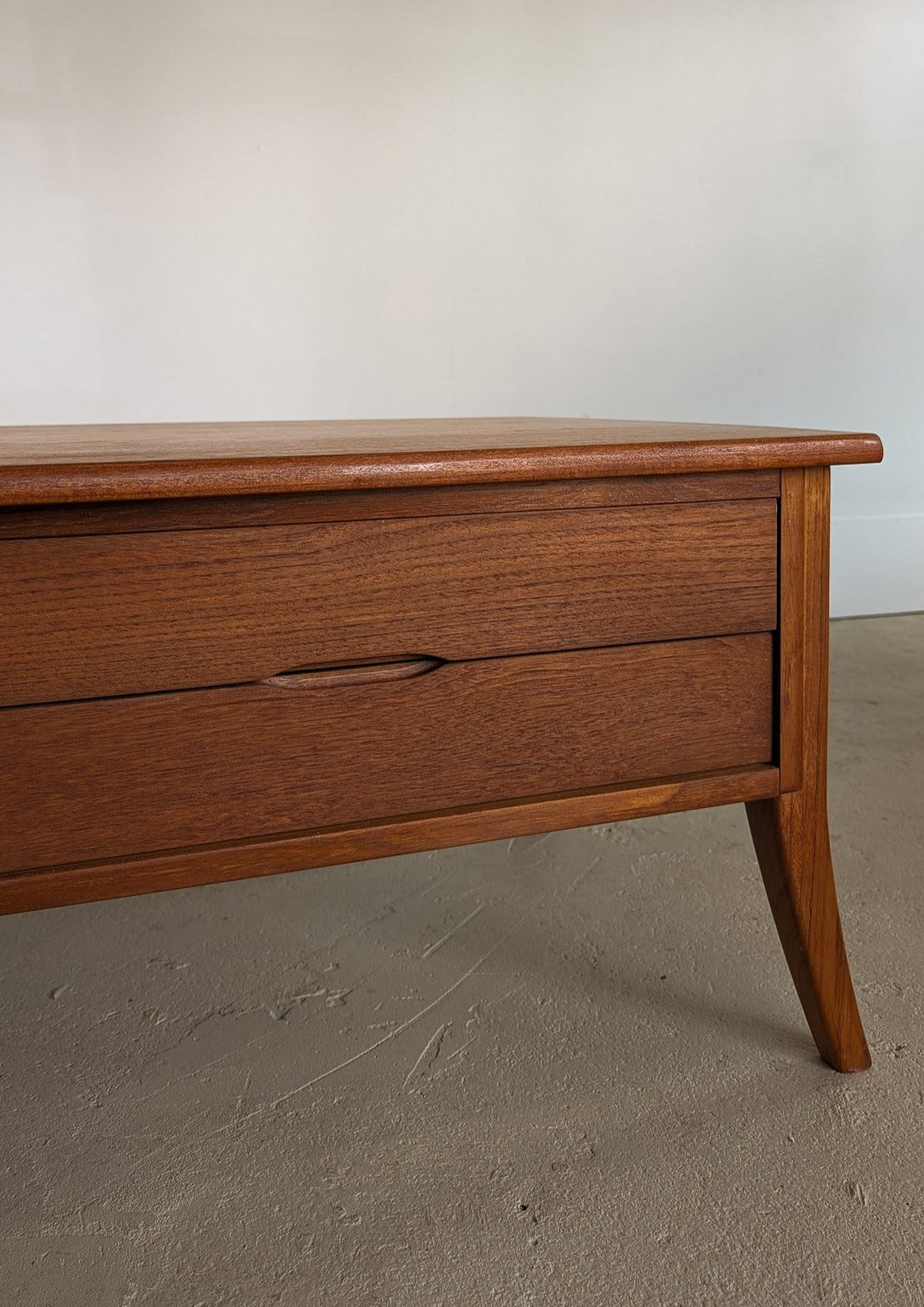 Rare Vintage Teak Vejle Stole Møbelfabrik Coffee Table with Drawers