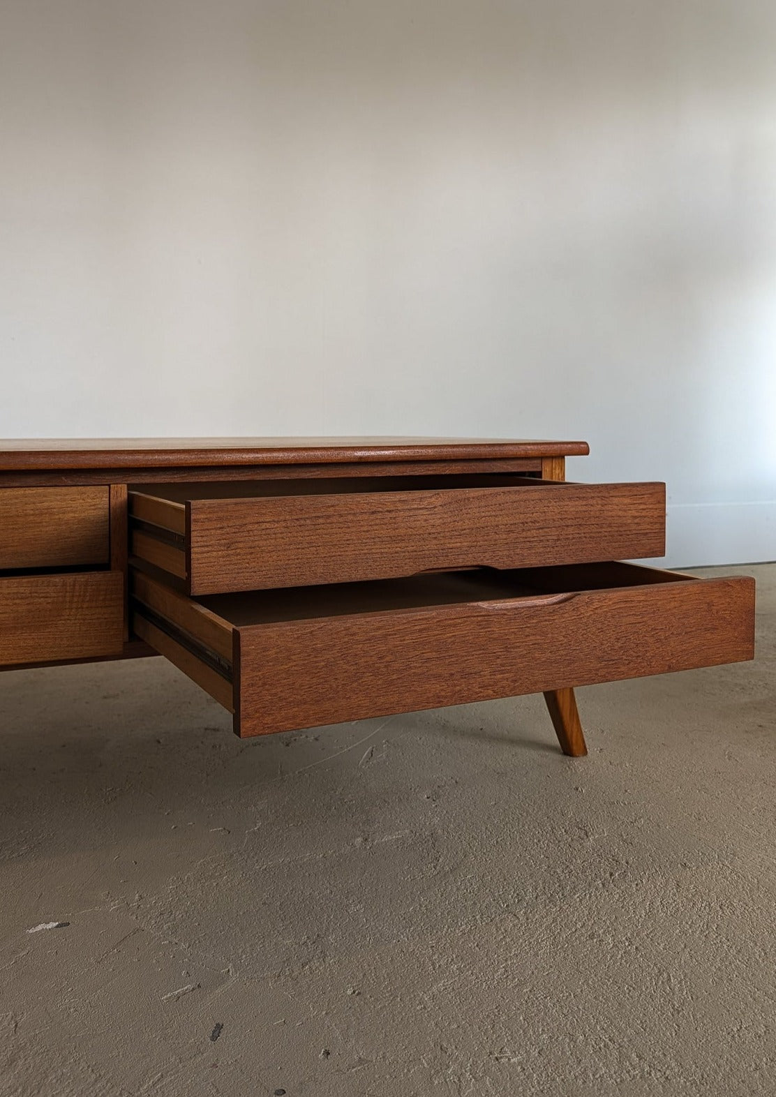 Rare Vintage Teak Vejle Stole Møbelfabrik Coffee Table with Drawers