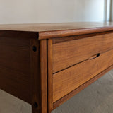 Rare Vintage Teak Vejle Stole Møbelfabrik Coffee Table with Drawers