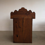 Handmade Vintage Freeform Brutalist Dark Wooden Desk/Table