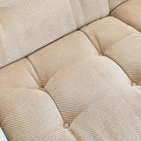Midcentury Vintage Danish Domino Møbler Teak and Original Textured Cream Upholstered Loveseat