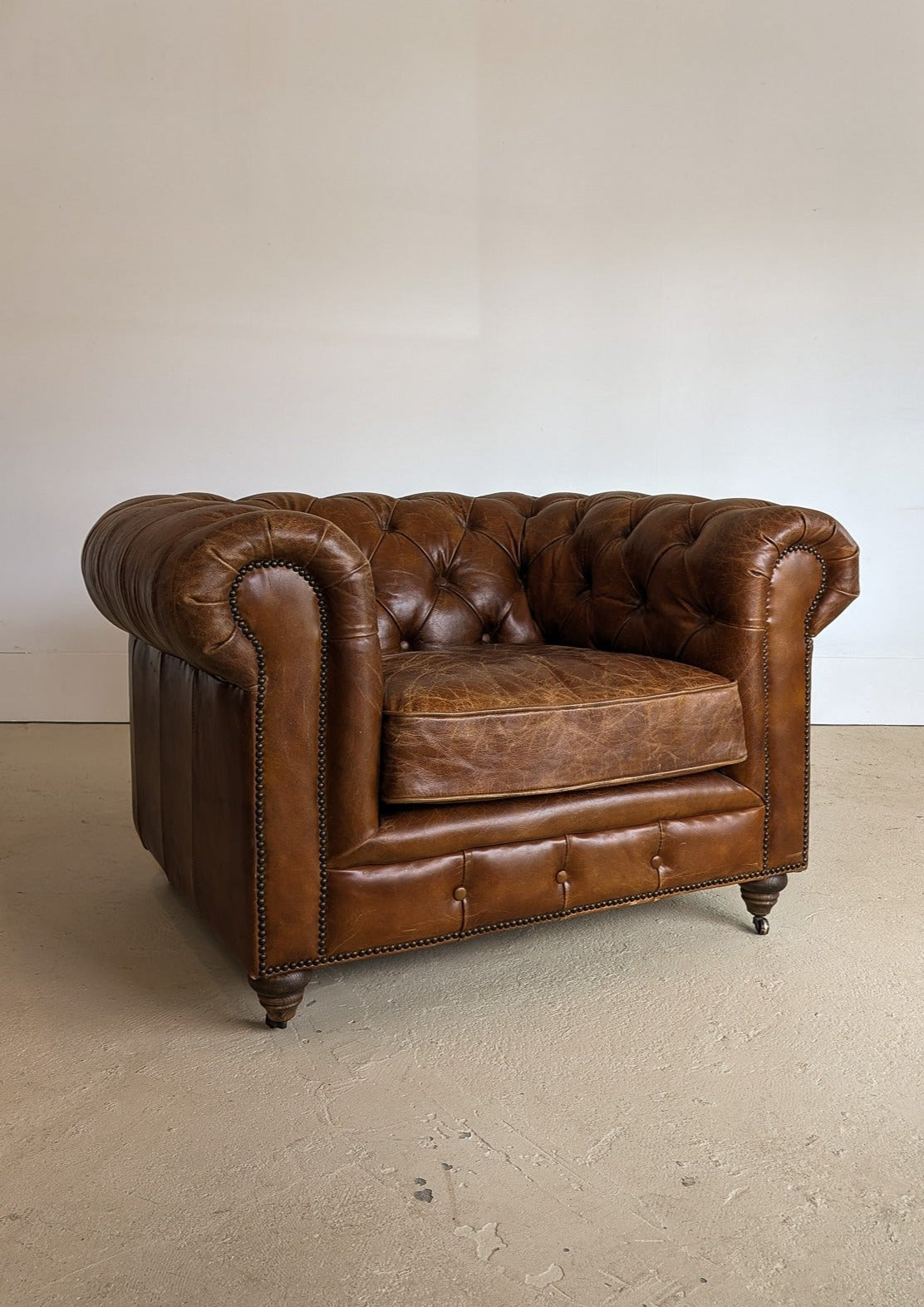 Vintage Leather Chesterfield Club Chair