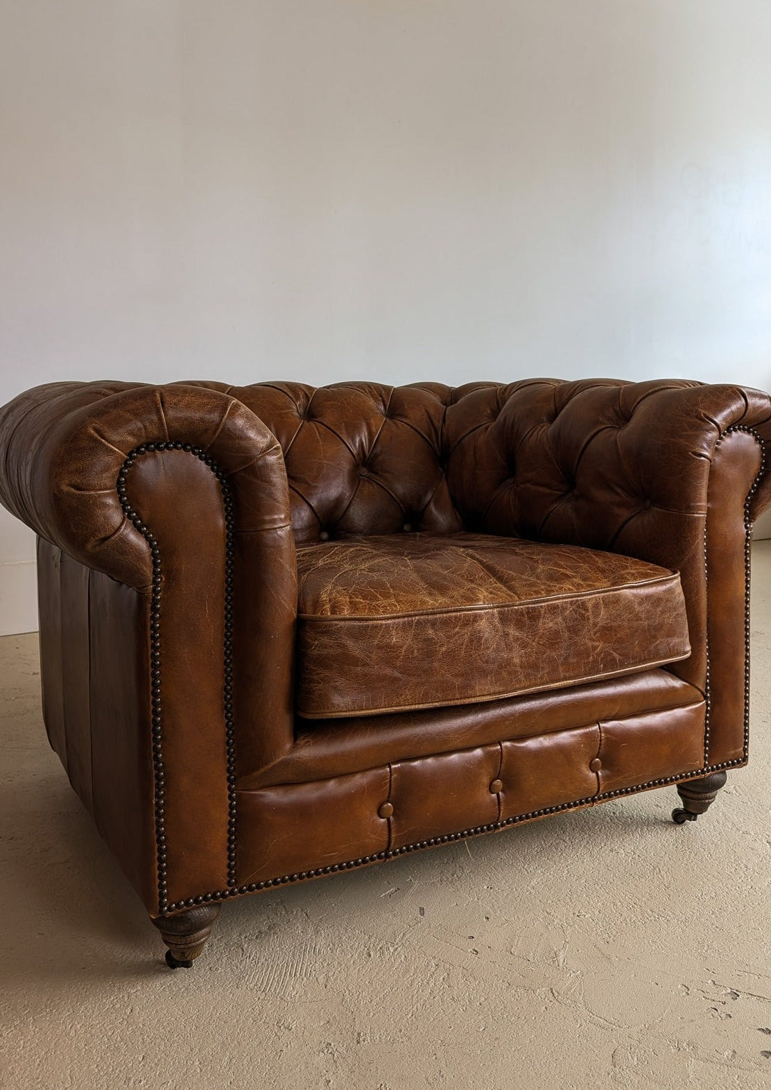 Vintage Leather Chesterfield Club Chair