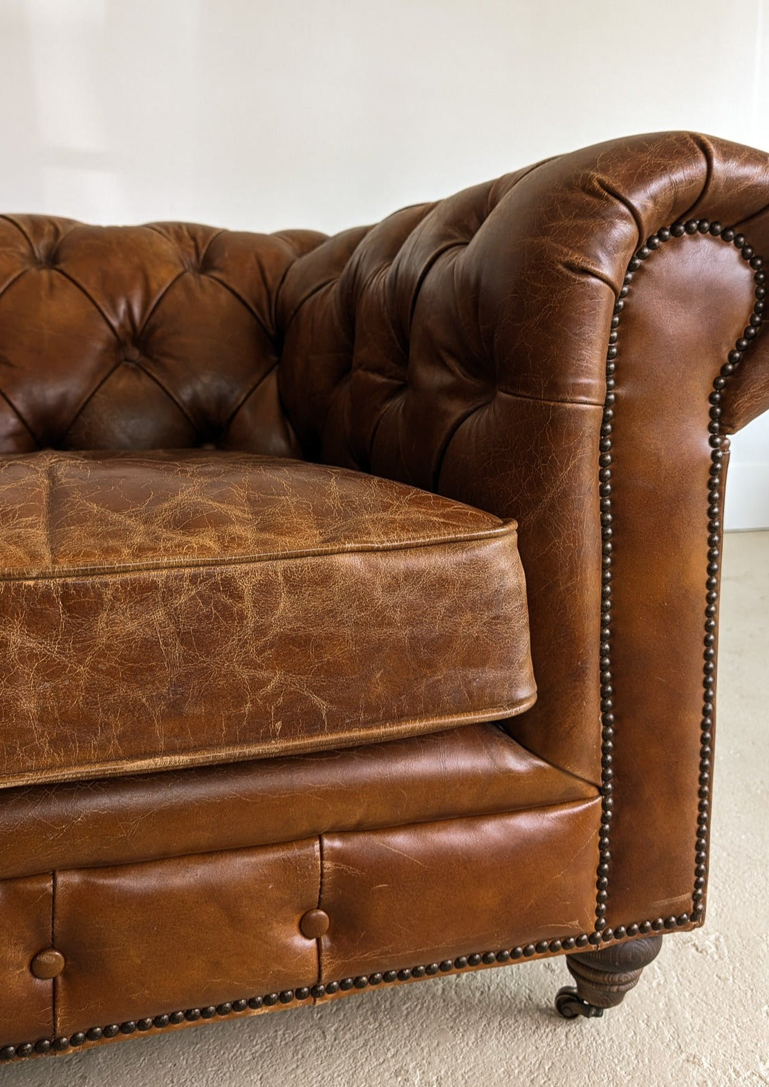 Vintage Leather Chesterfield Club Chair