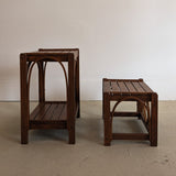 Handmade Amish Bentwood Side Tables - Tall and Short