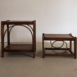 Handmade Amish Bentwood Side Tables - Tall and Short