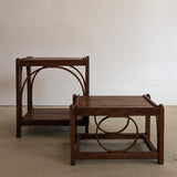 Handmade Amish Bentwood Side Tables - Tall and Short