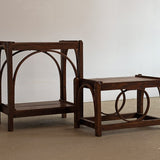 Handmade Amish Bentwood Side Tables - Tall and Short