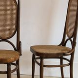 Pair of Vintage Thonet Bentwood and Cane Accent Chairs