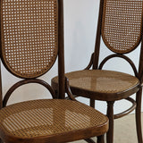 Pair of Vintage Thonet Bentwood and Cane Accent Chairs