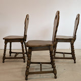 Vintage Wooden Chalet-Style Accent Chair