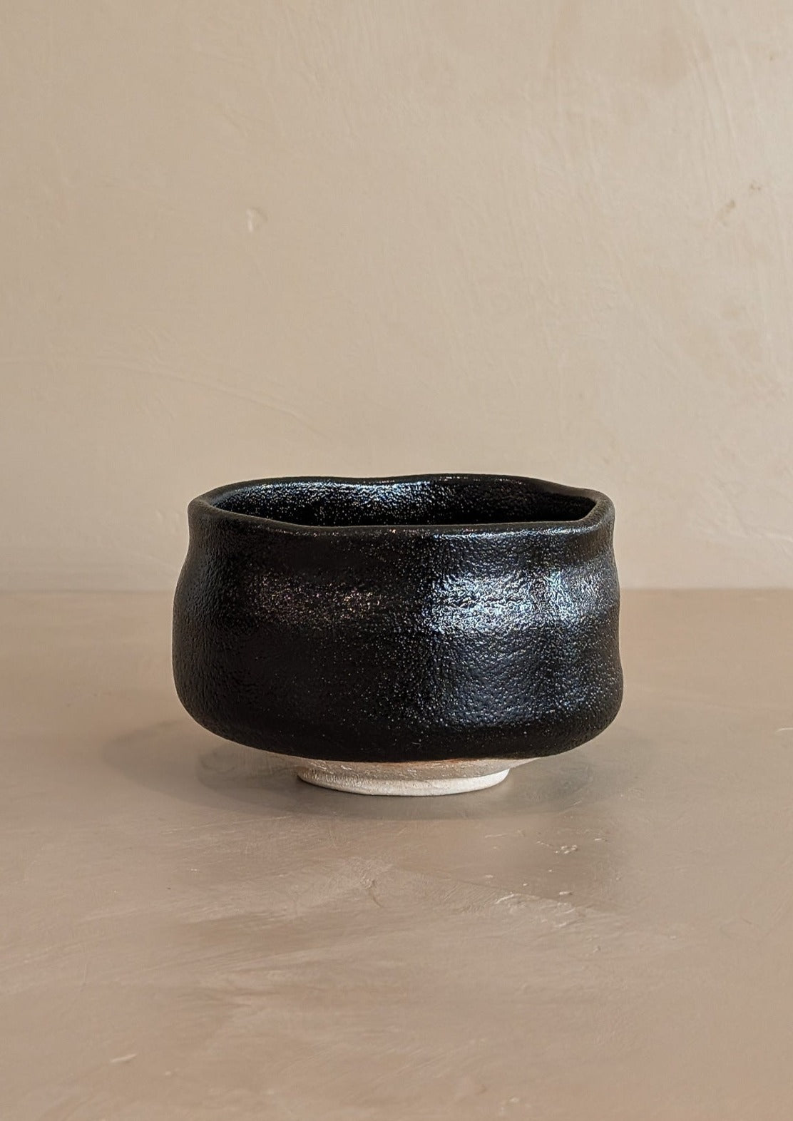 Textured Organic Form Black Studio Pottery Bowl