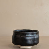 Textured Organic Form Black Studio Pottery Bowl