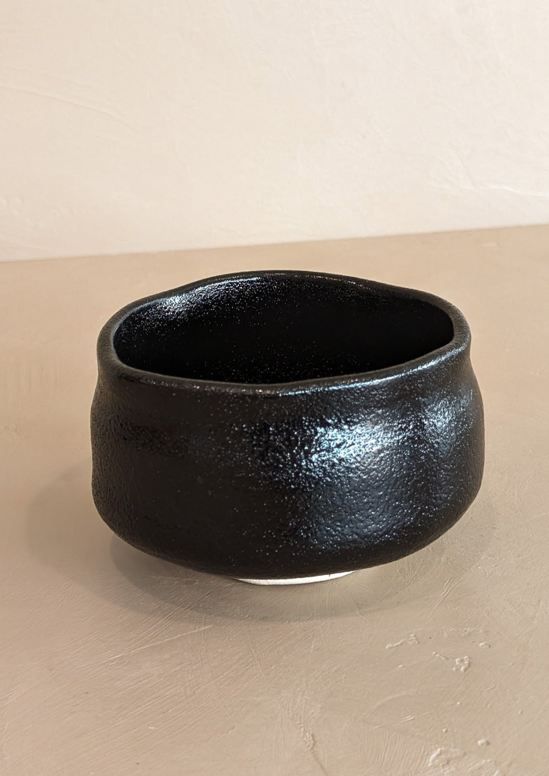 Textured Organic Form Black Studio Pottery Bowl