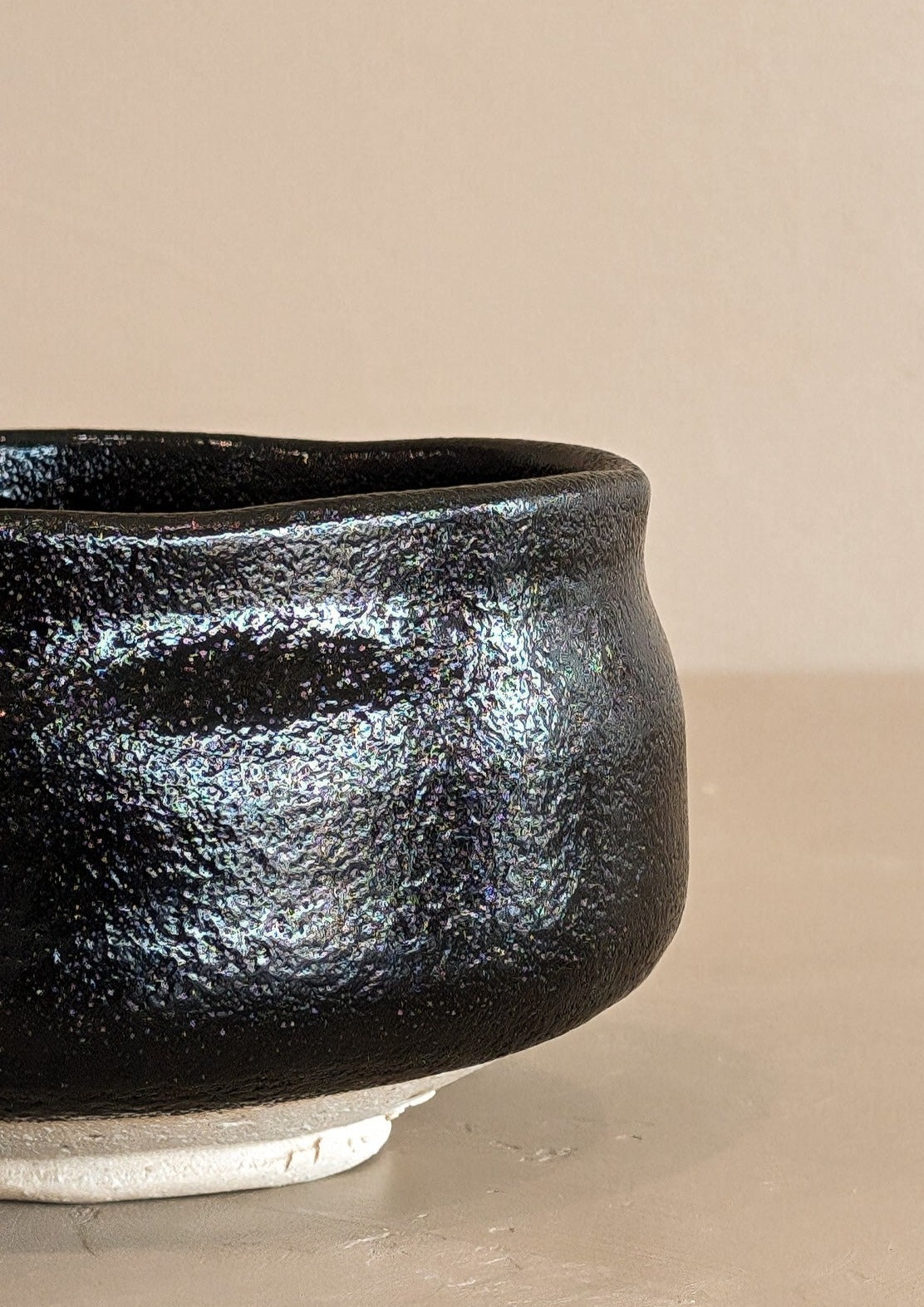 Textured Organic Form Black Studio Pottery Bowl