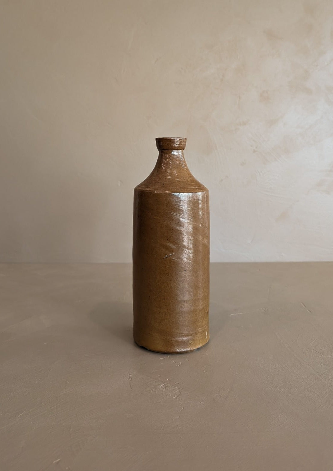 1800s Antique English Vitreous Stoneware Bottle